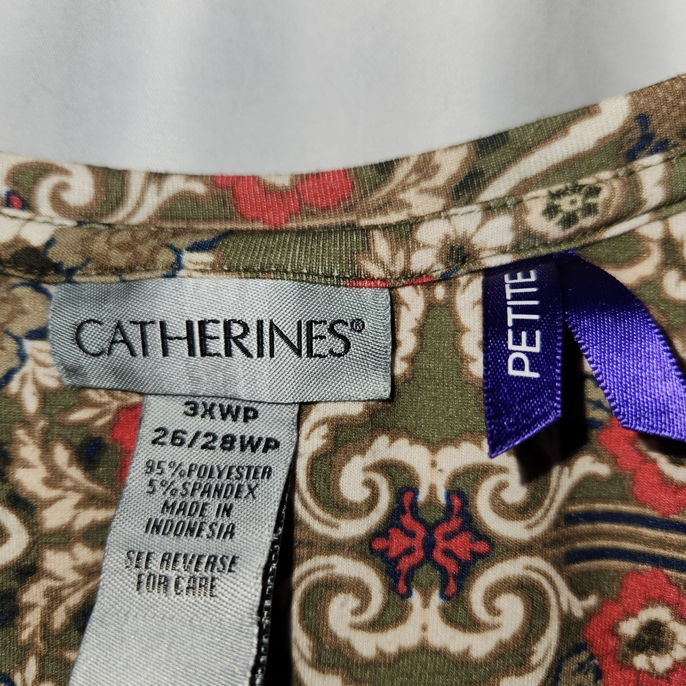 Catherines Multicolor Patterned Top Size 3XWP #bo… - image 2